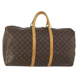 LOUIS VUITTON Monogram Keepall 55 Boston Bag M41424 LV Auth ka1119